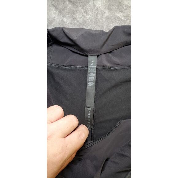 Lululemon Sz M Hybrid Pants Men’s Black Shine 4-Way Stretch Lycra Running Ca15 - Picture 6 of 8